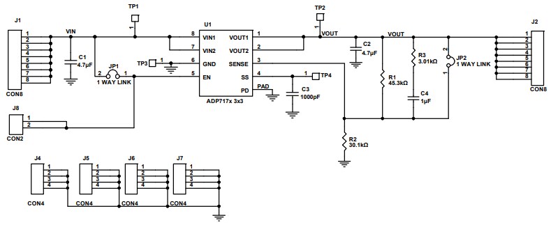 Schematic - Analog Devices Inc. ADM7170 Evaluation Board